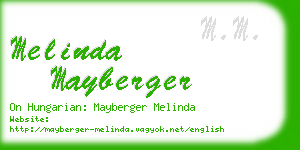 melinda mayberger business card